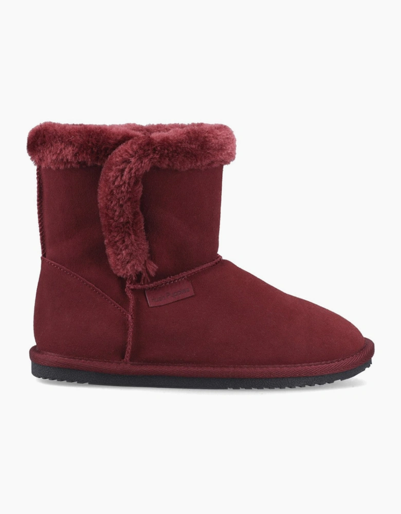 Hush Puppies Ashleigh Womens Slipper Boots Wine