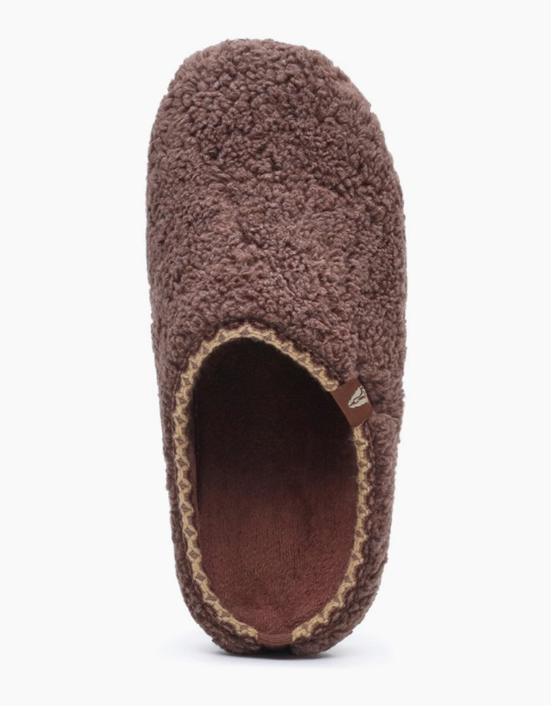 Hush Puppies Good Teddy Womens Mules Chocolate