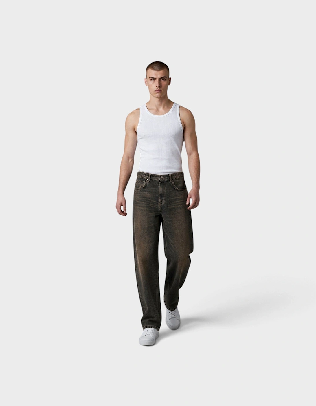 Rivet Slouch Jean Washed Brown