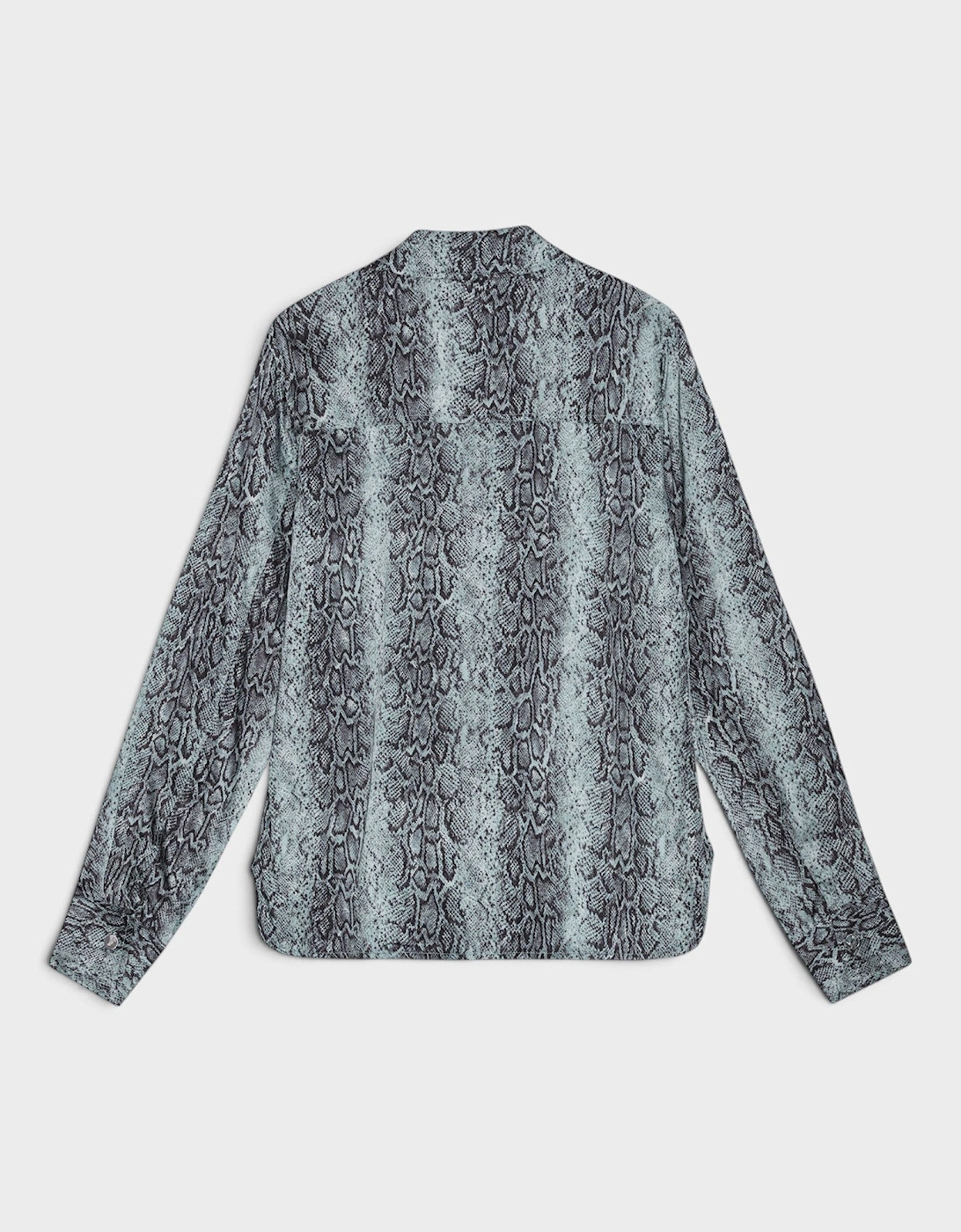 Snake Printed Shirt Blue