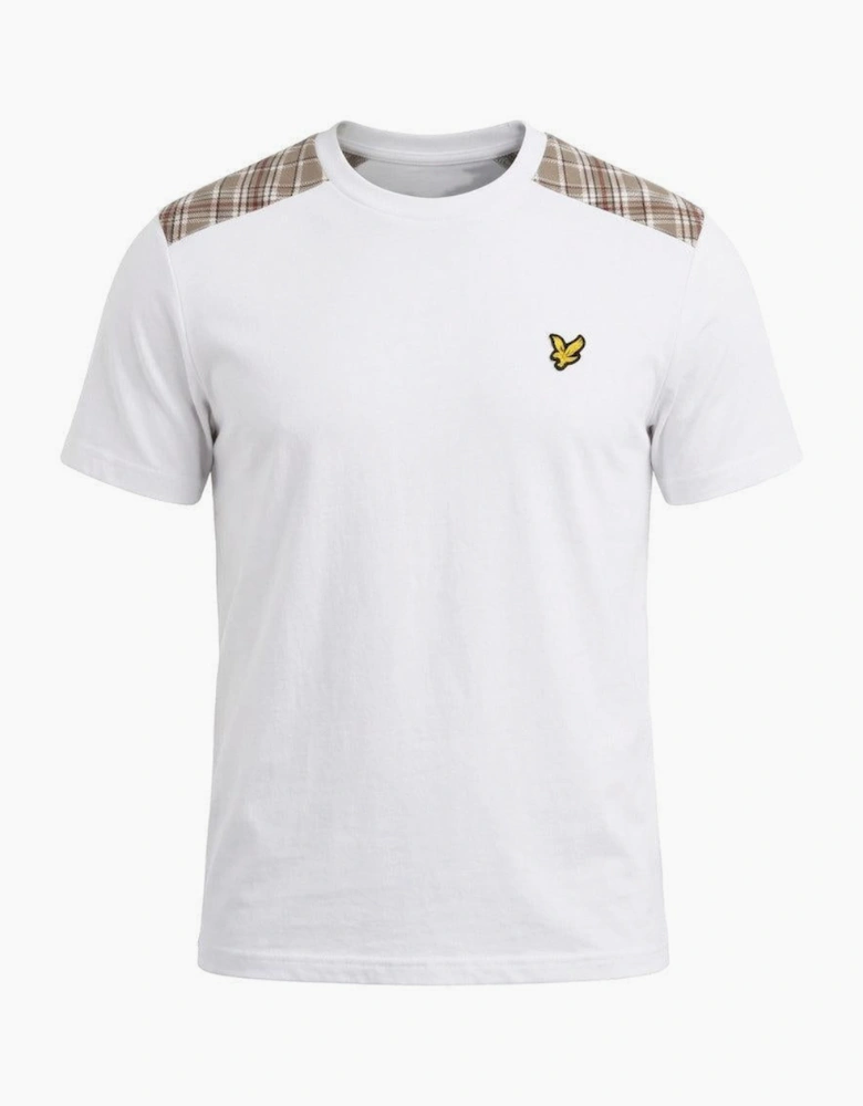 Lyle & Scott Check Panelled T-Shirt White