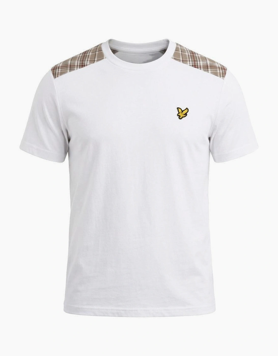 Lyle & Scott Check Panelled T-Shirt White