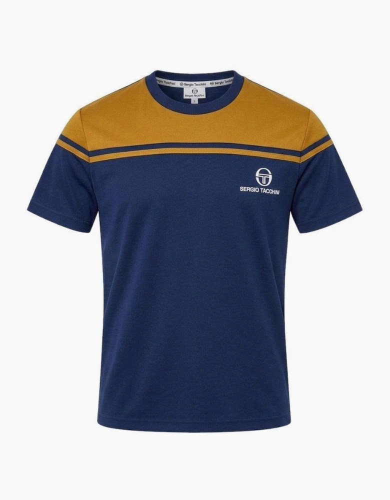 Sergio Tacchini New Young Line T-Shirt Golden Brown/Maritime Blue