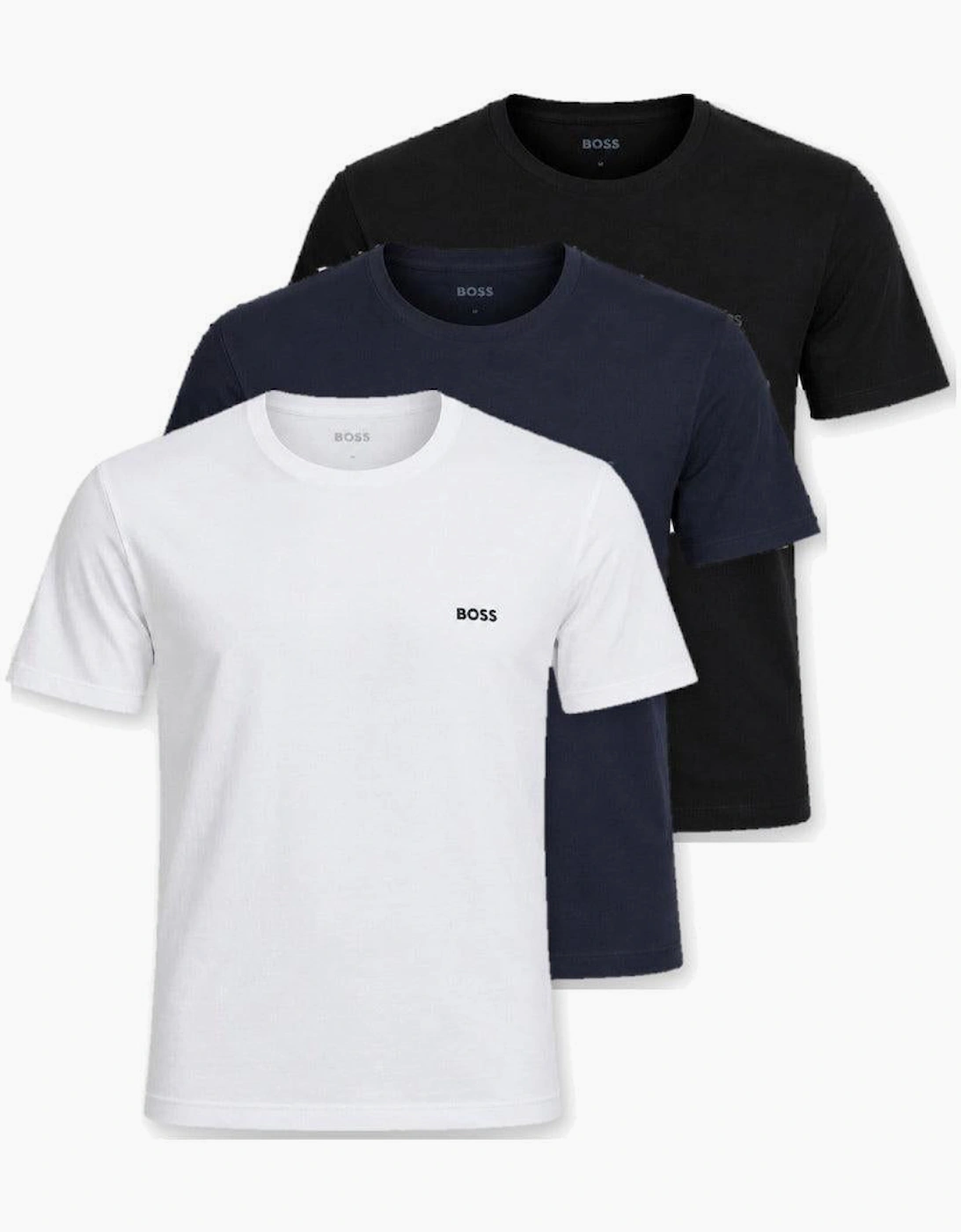 BOSS 3 Pack Classic T-Shirts White/Navy/Black