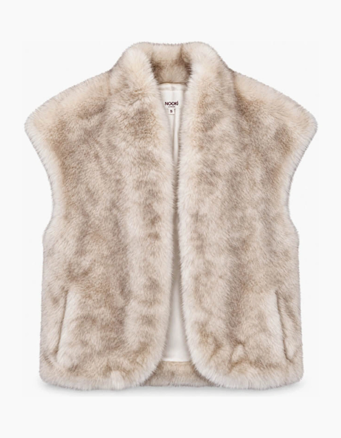 Alisha Faux Fur Gilet-Cream