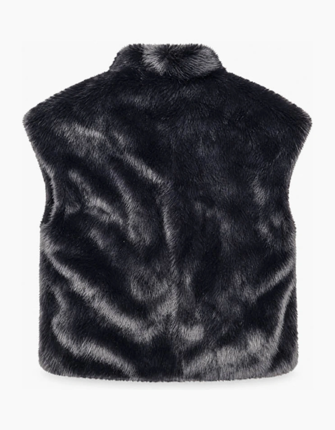 Alisha Faux Fur Gilet-Black