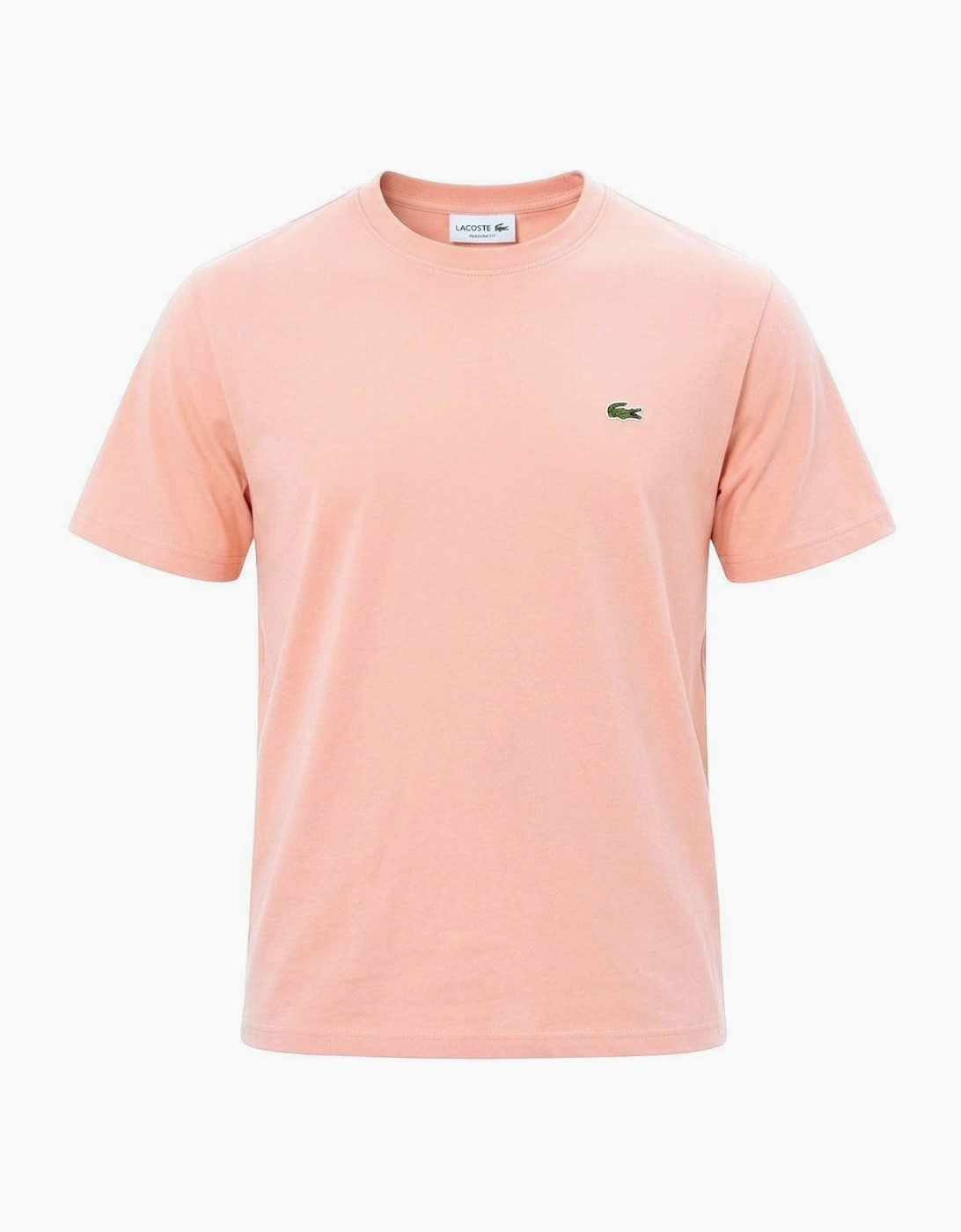 Lacoste Cotton Pima Crew Neck T-Shirt Coral Pink
