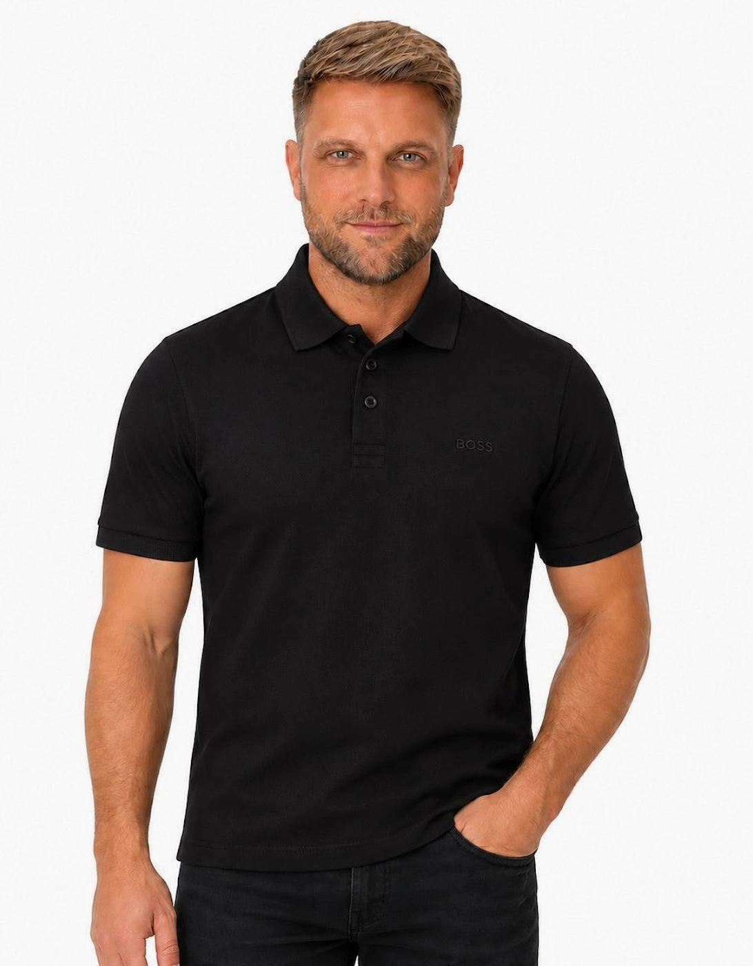 BOSS Paddy Piqué Polo Shirt Black