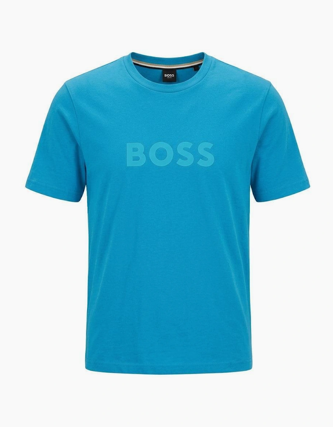 BOSS Contrast Logo RN T-Shirt Turquoise/Aqua