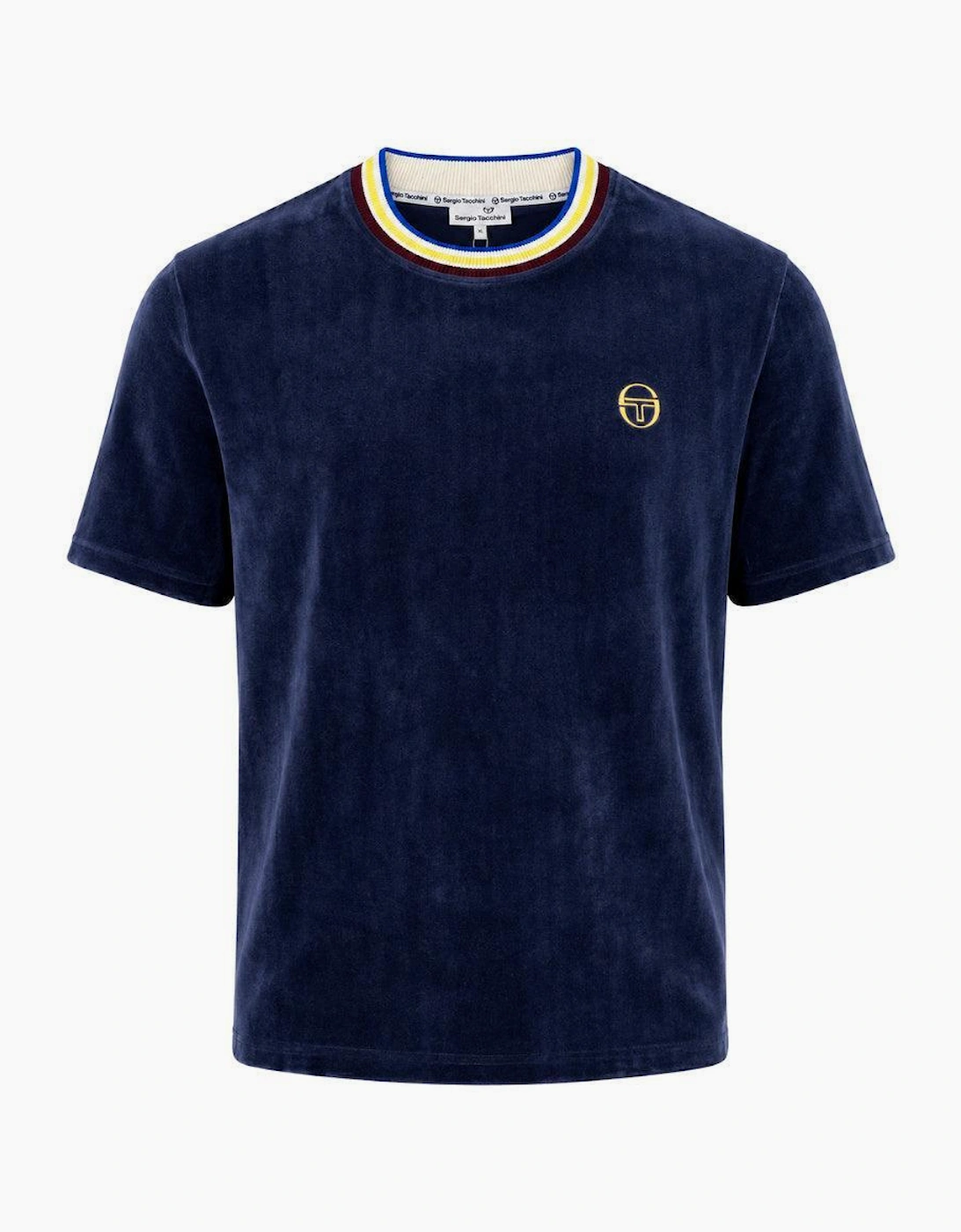 Sergio Tacchini Fino Velour T-Shirt Maritime Blue