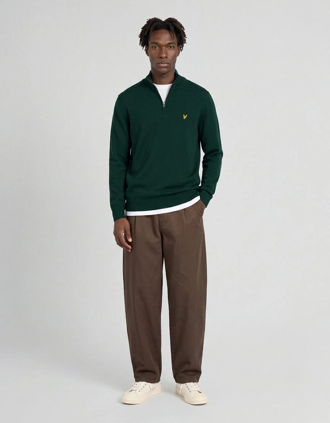 Cotton Merino 1/4 Zip Jumper