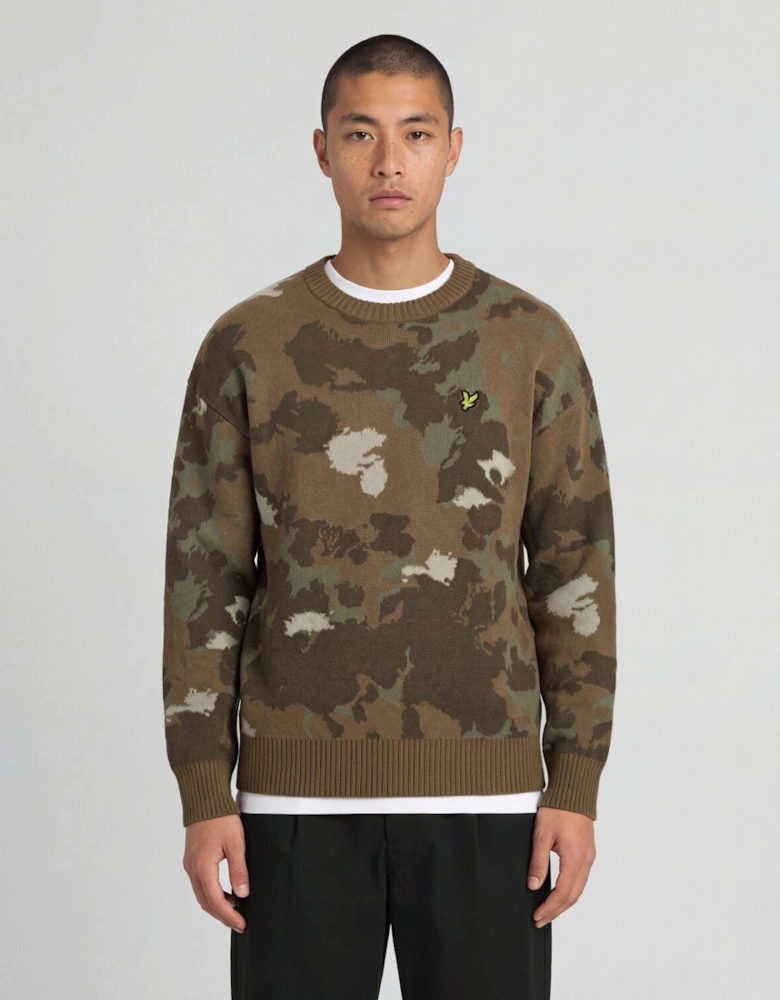 Animal Print Jacquard Jumper