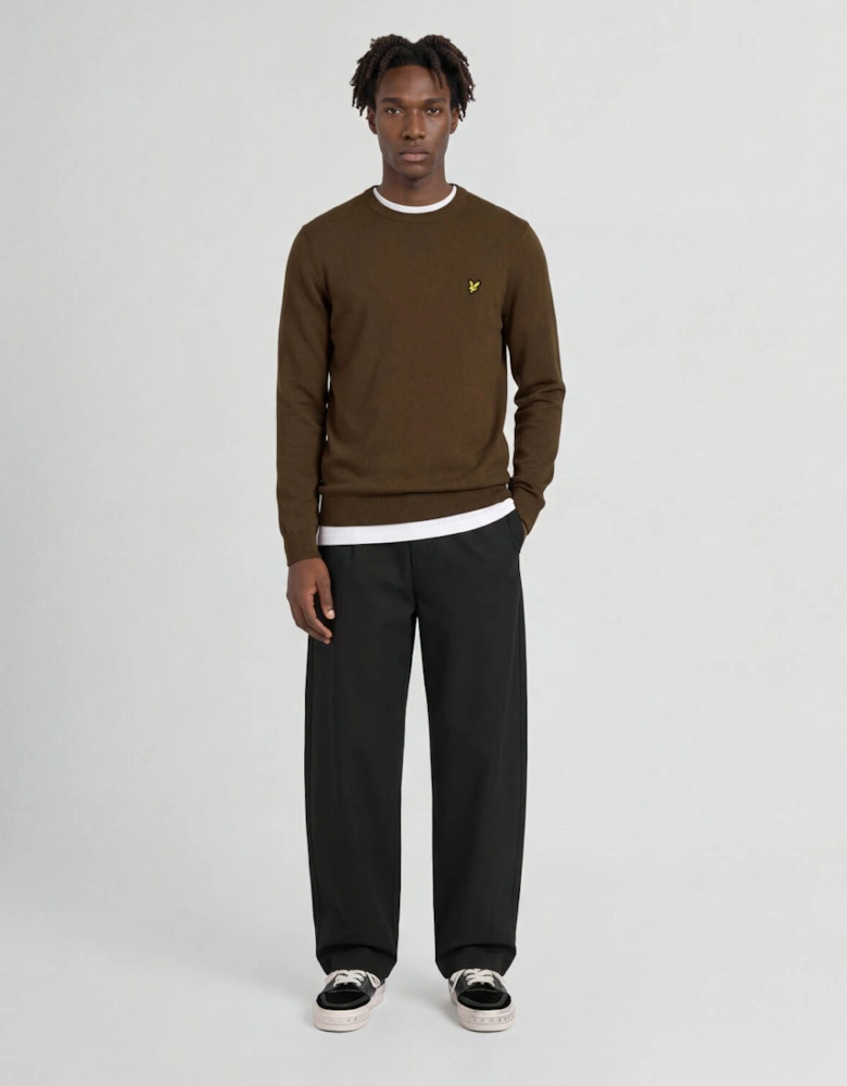 Cotton Merino Crew Neck Jumper