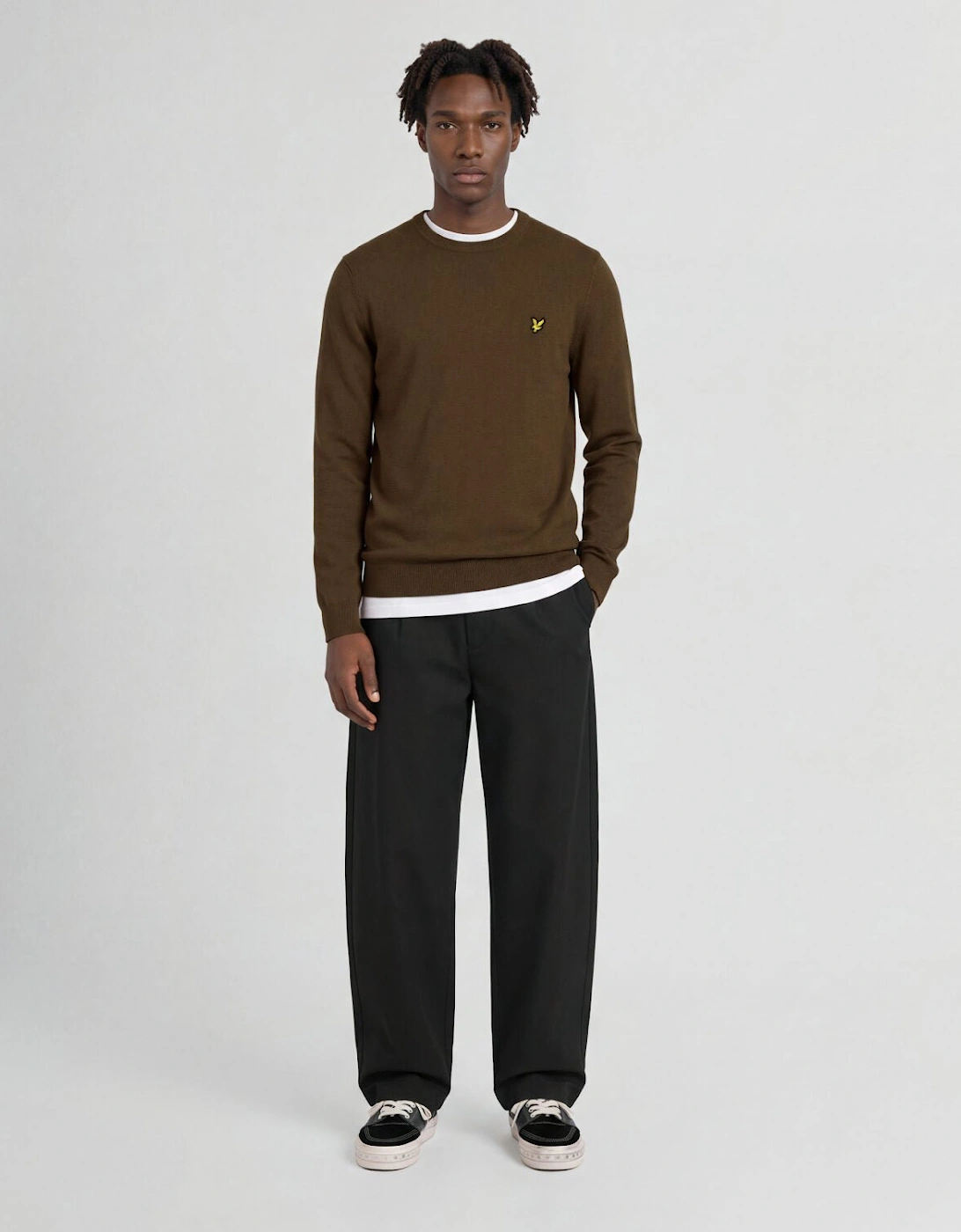 Cotton Merino Crew Neck Jumper