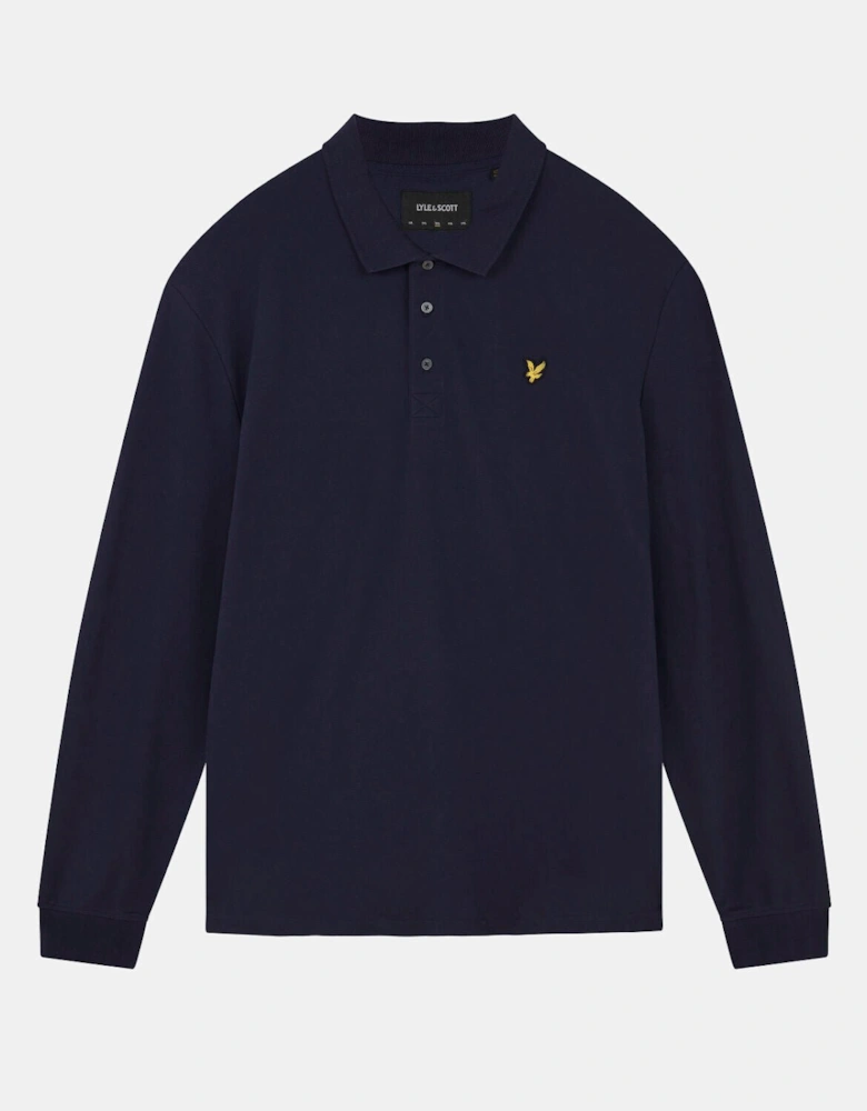 Long Sleeve Cotton Polo Shirt