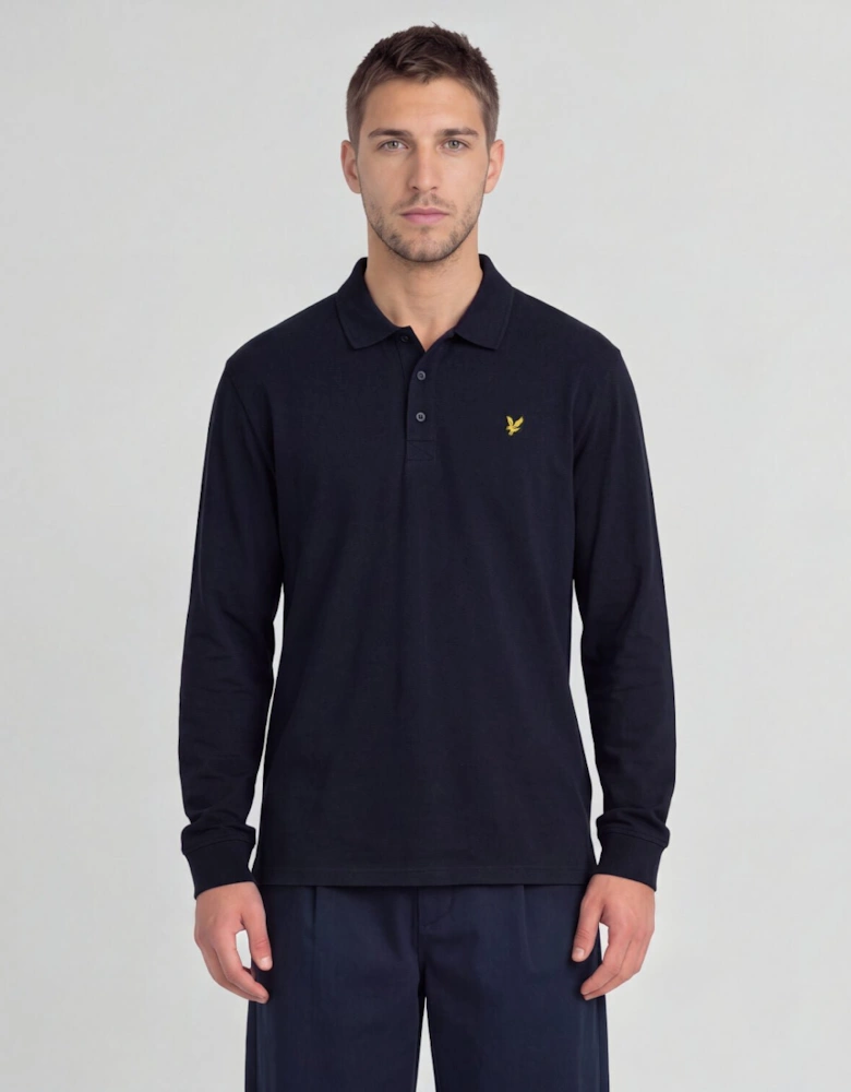 Long Sleeve Cotton Polo Shirt