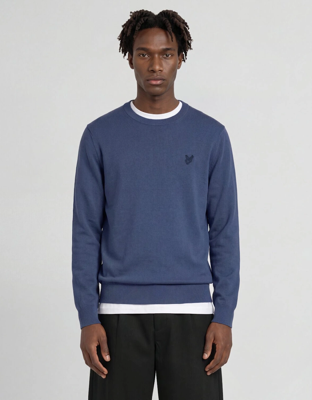 Superfine Cotton Crew Neck Jumper