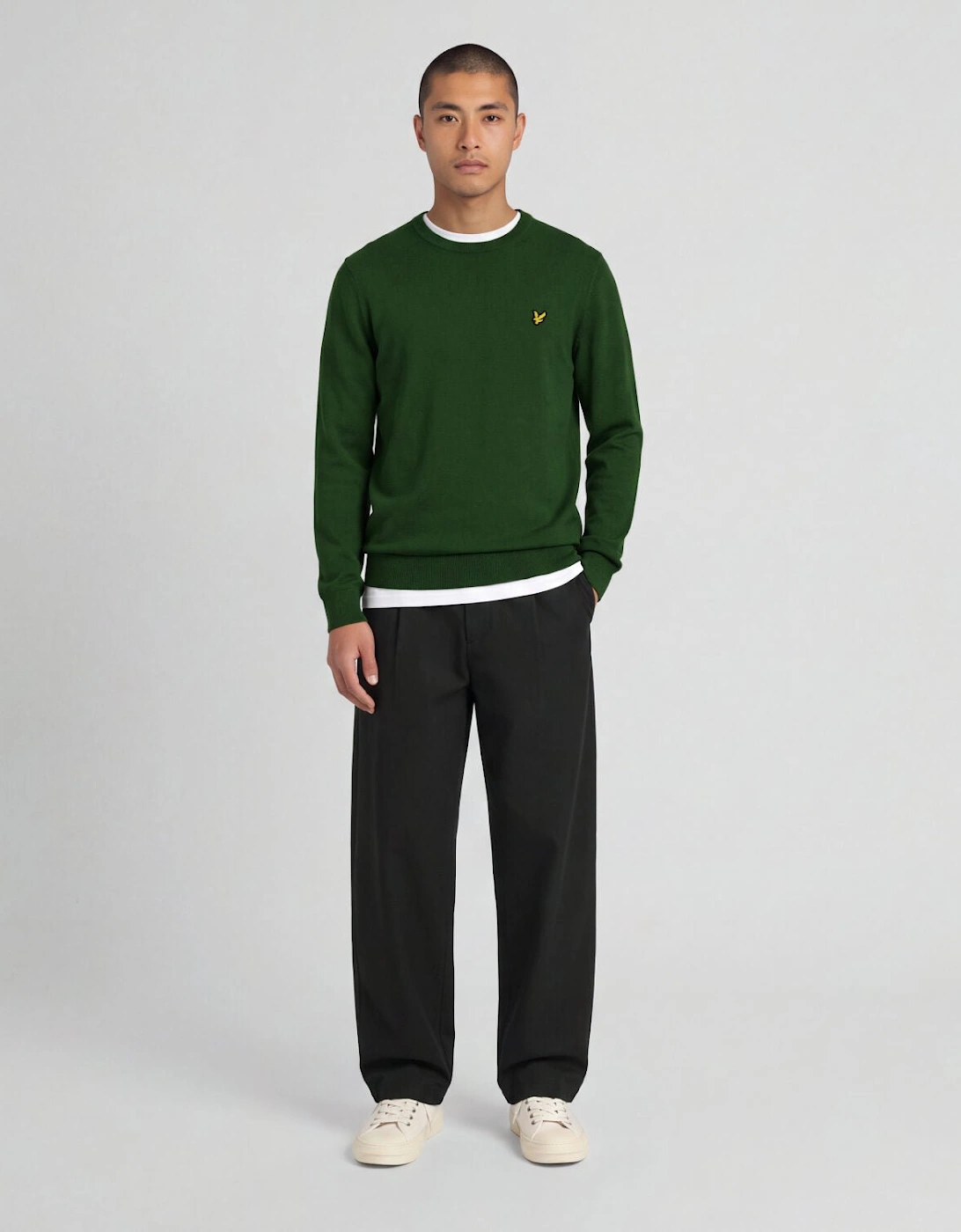Cotton Merino Crew Neck Jumper