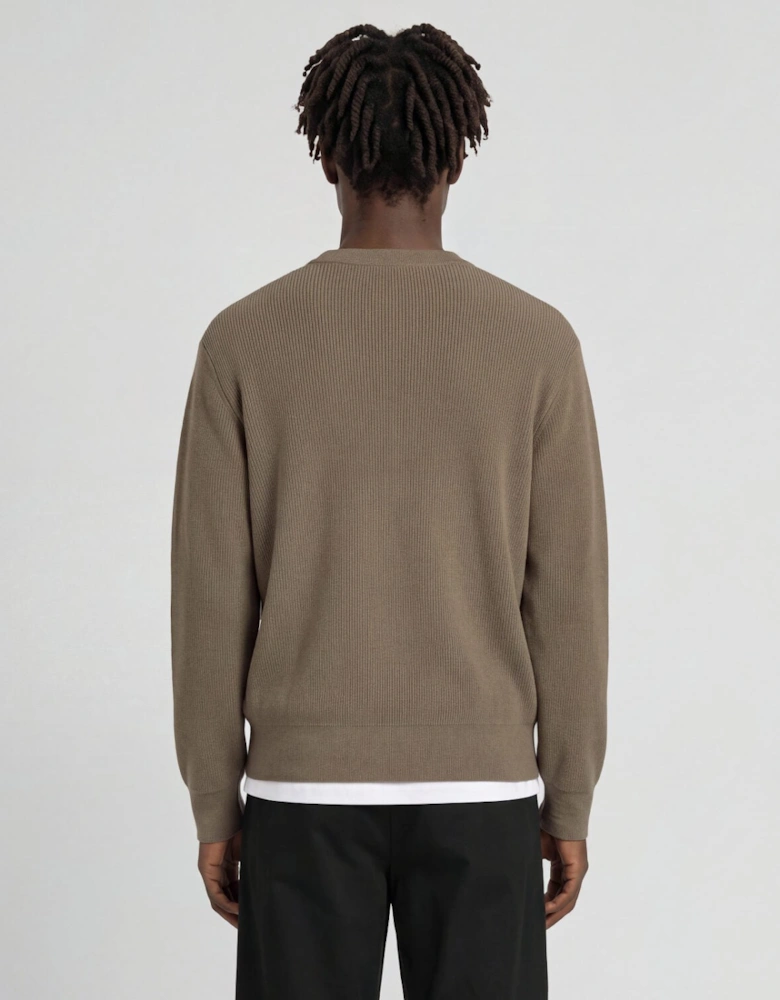 Relaxed Ribbed Crew Neck Jumper