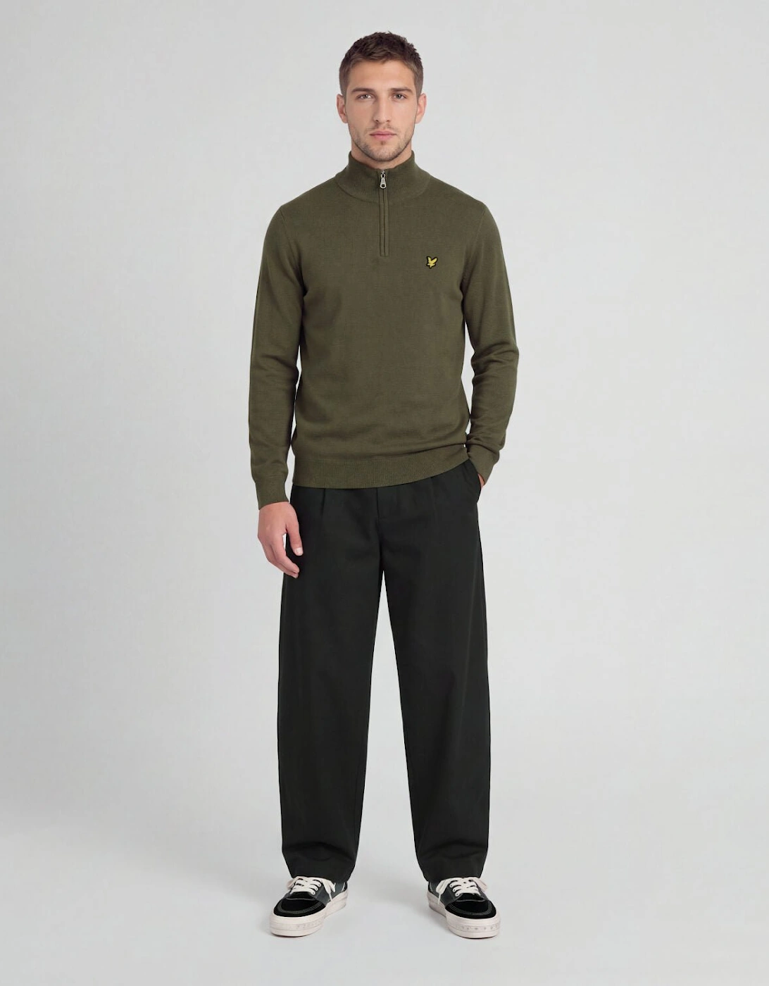Cotton Merino 1/4 Zip Jumper