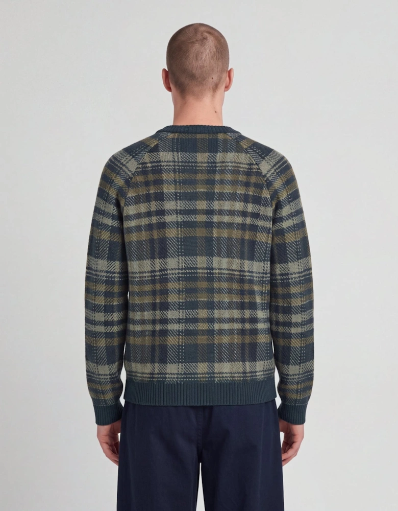 Check V-Neck Jumper