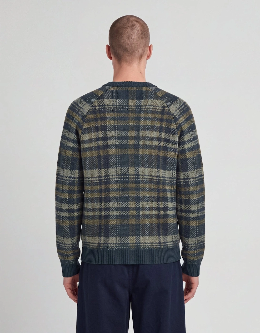 Check V-Neck Jumper