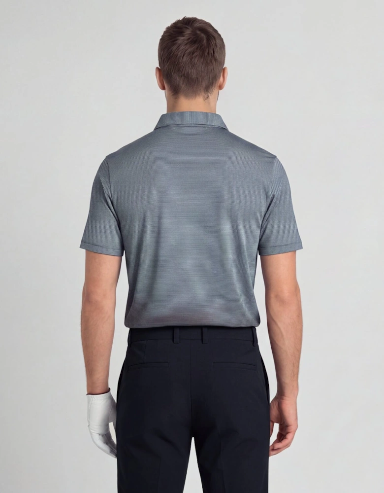 Microstripe Technical Polo Shirt