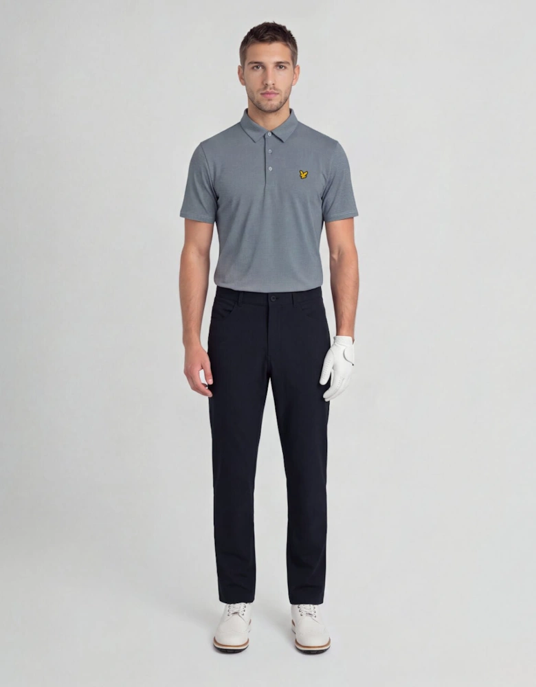Microstripe Technical Polo Shirt