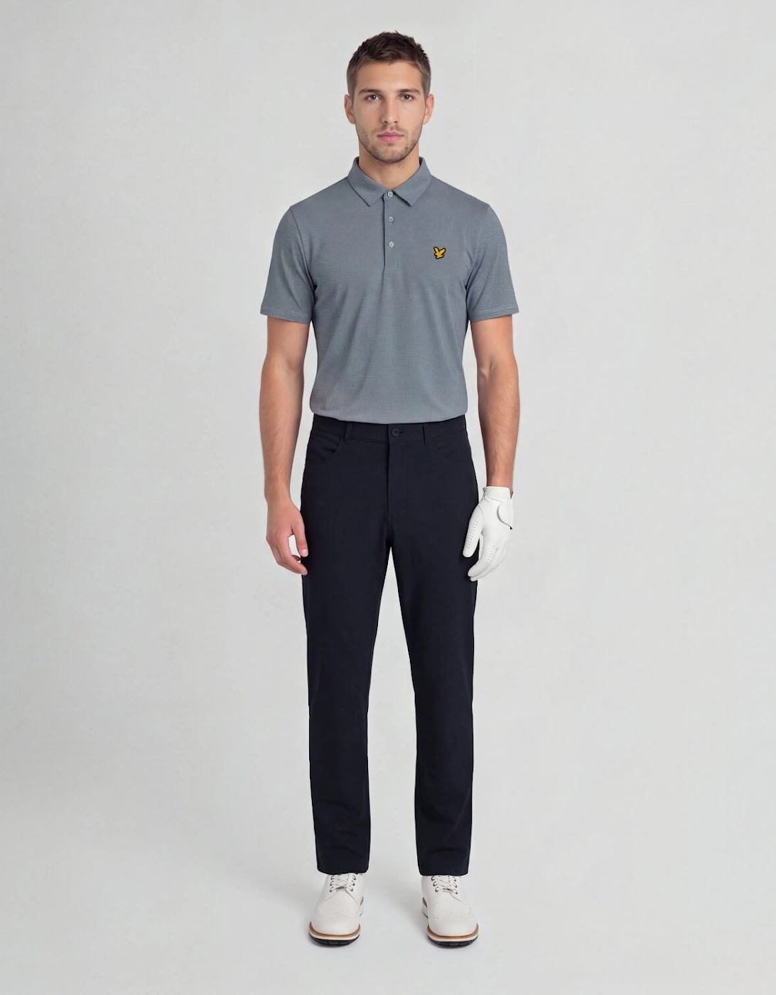 Microstripe Technical Polo Shirt