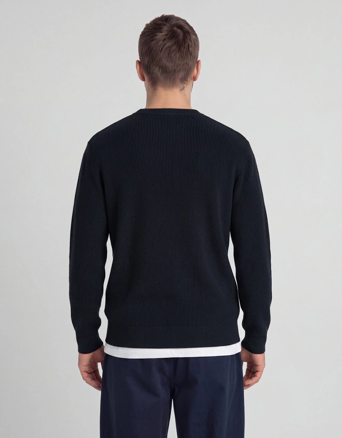 Relaxed Ribbed Crew Neck Jumper