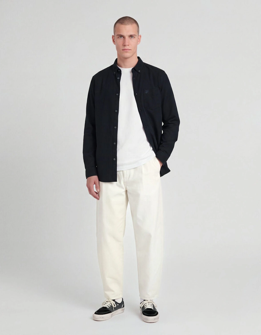 Tonal Button Down Oxford Shirt