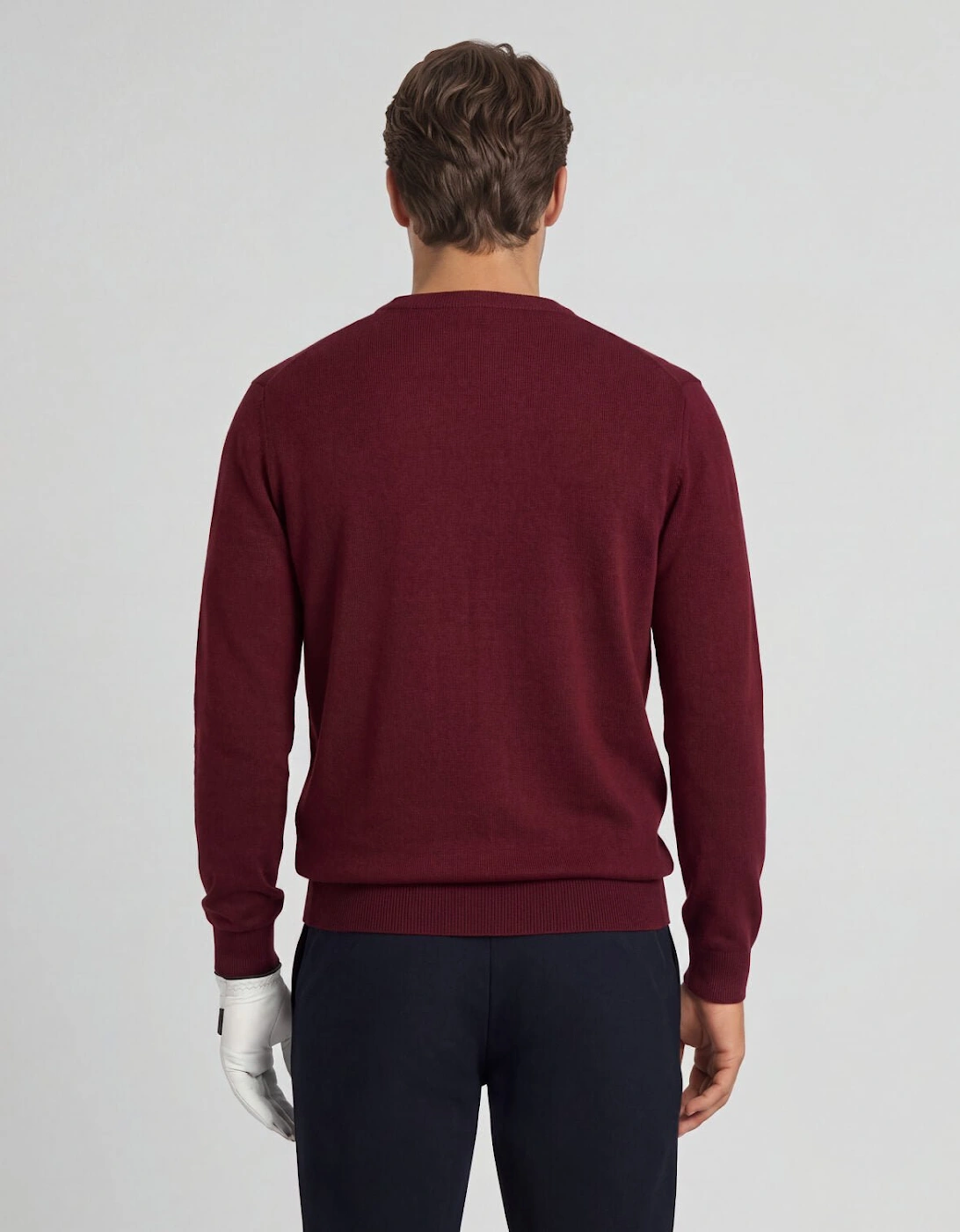 Cotton Blend V-Neck Jumper