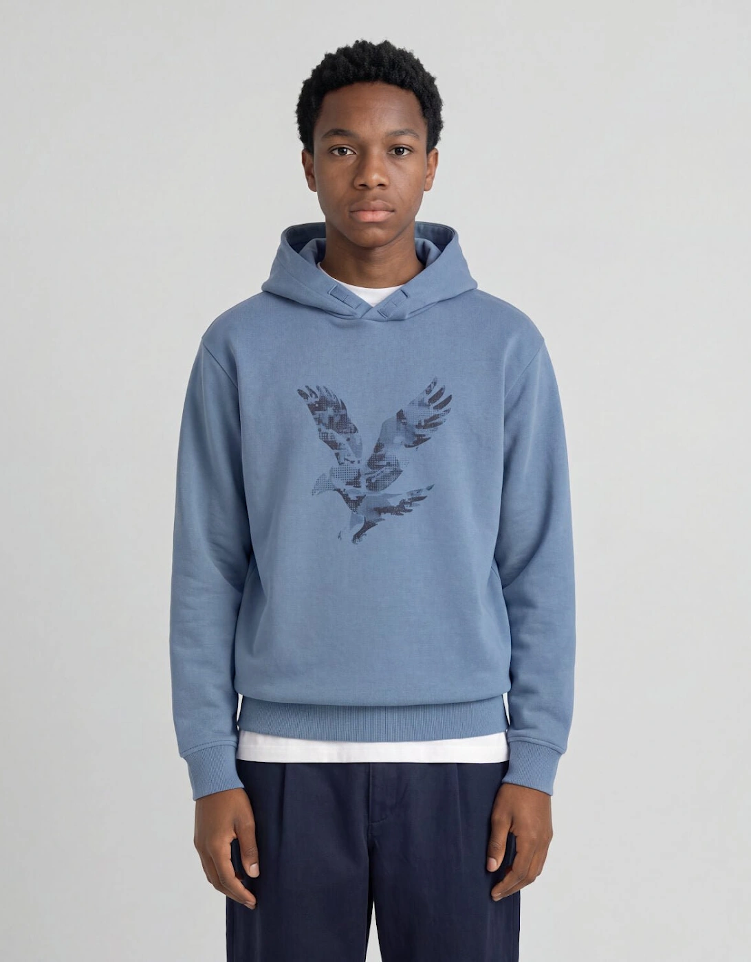 Pixelated Eagle Print Hoodie