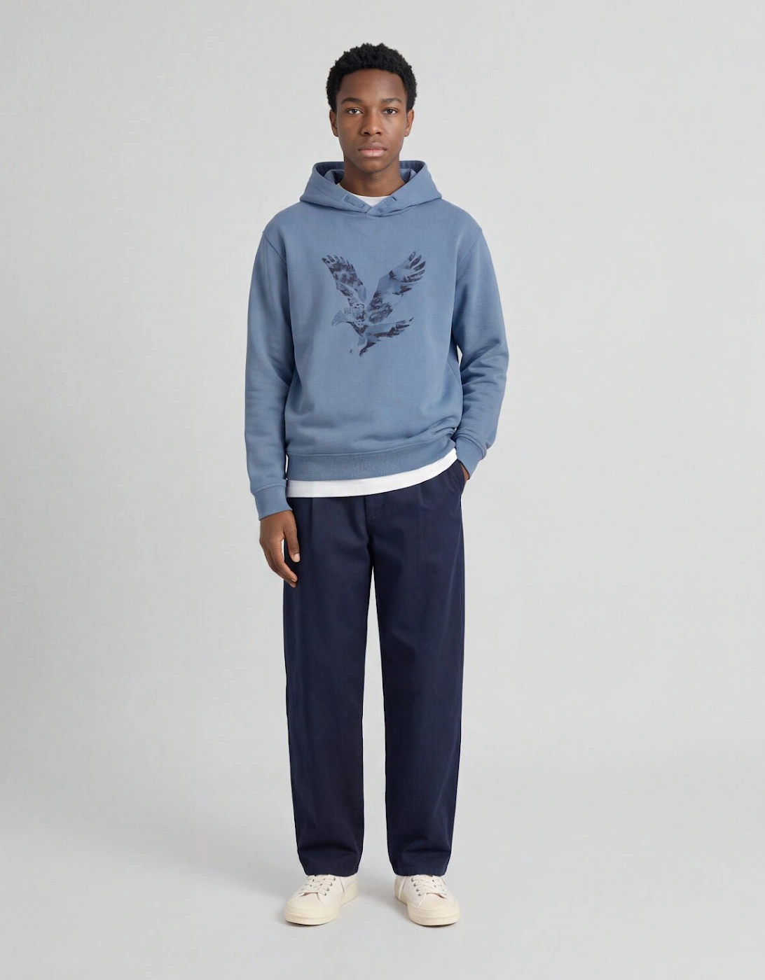 Pixelated Eagle Print Hoodie