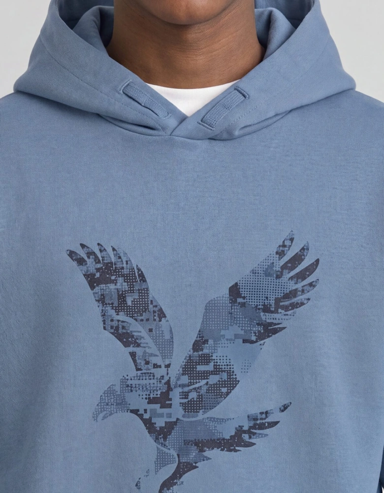 Pixelated Eagle Print Hoodie