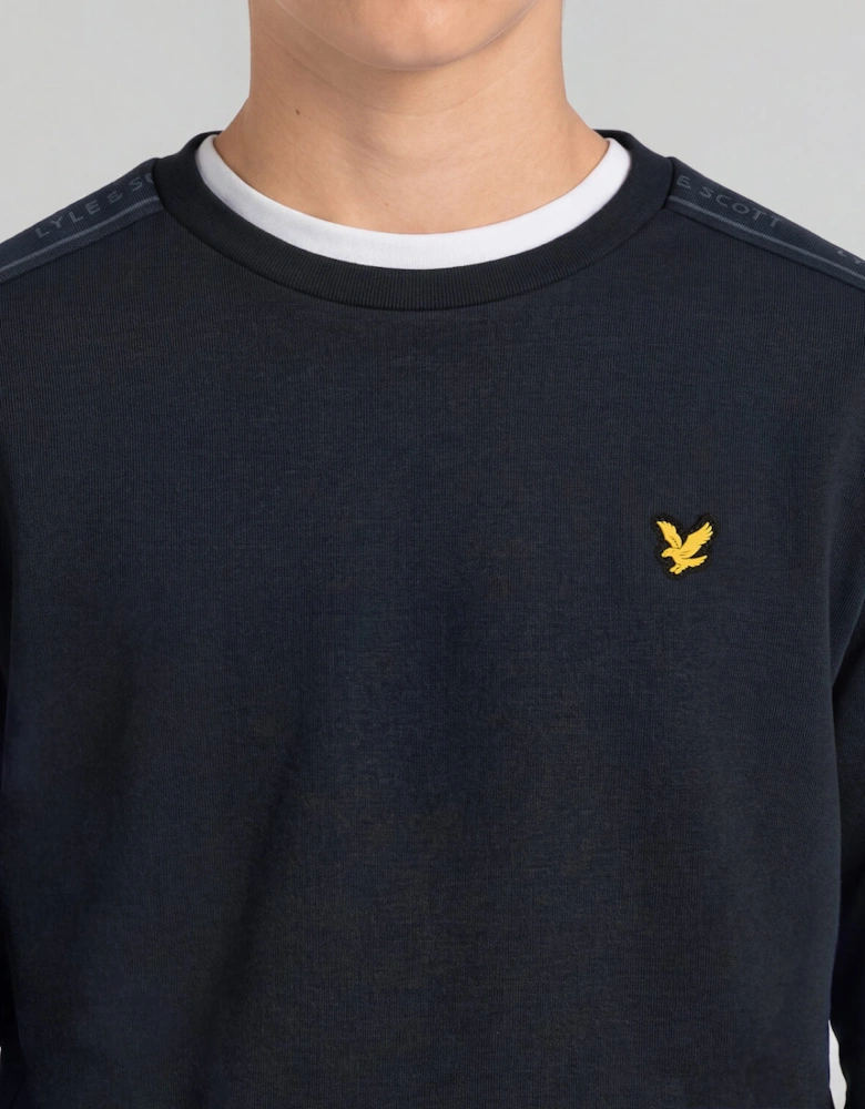 Jacquard Tape Crew Neck Sweatshirt