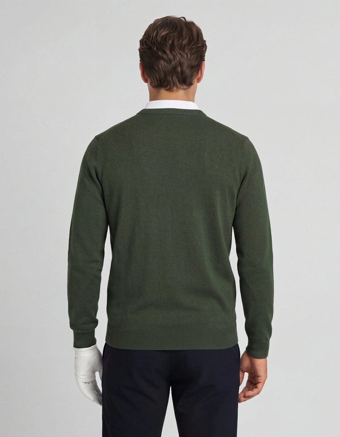 Cotton Blend V-Neck Jumper