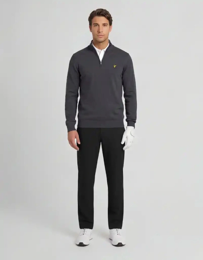 Green Eagle Cotton Blend 1/4 Zip Jumper