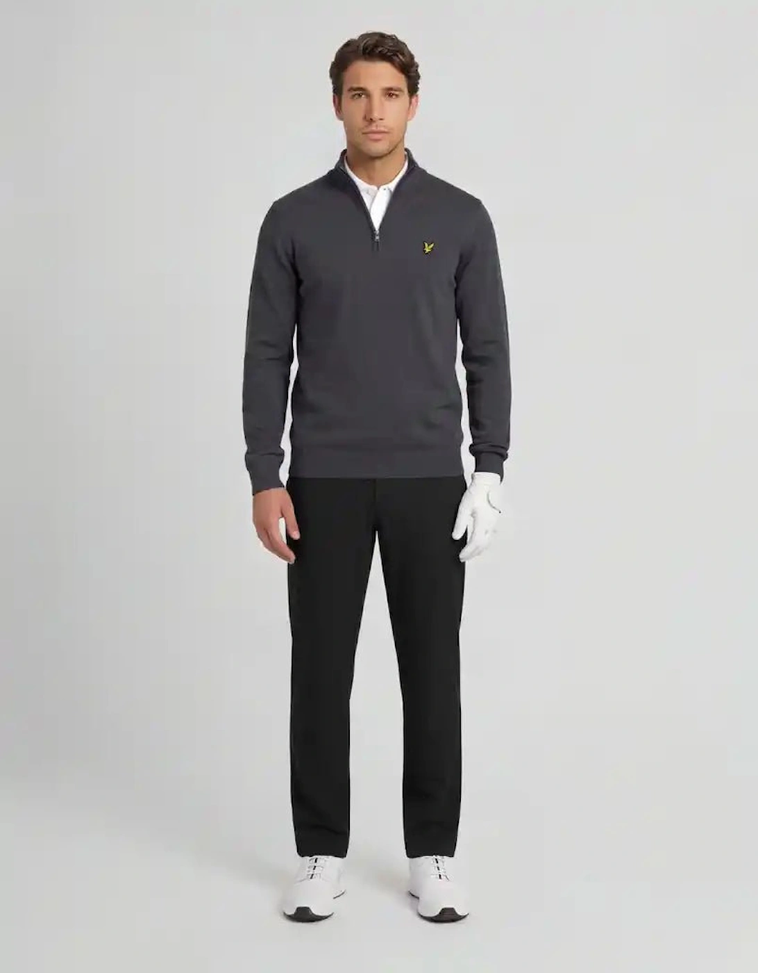 Green Eagle Cotton Blend 1/4 Zip Jumper