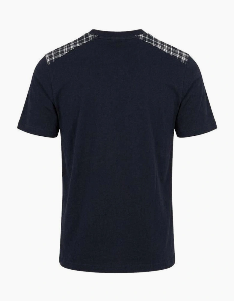 Lyle & Scott Check Panelled T-Shirt Dark Navy