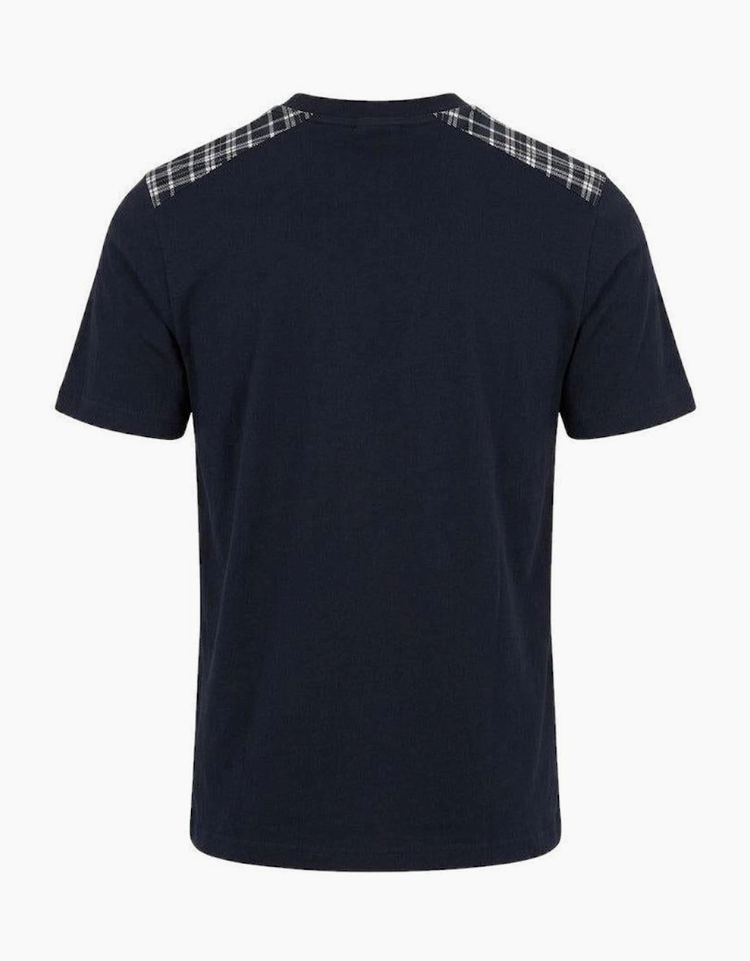 Lyle & Scott Check Panelled T-Shirt Dark Navy