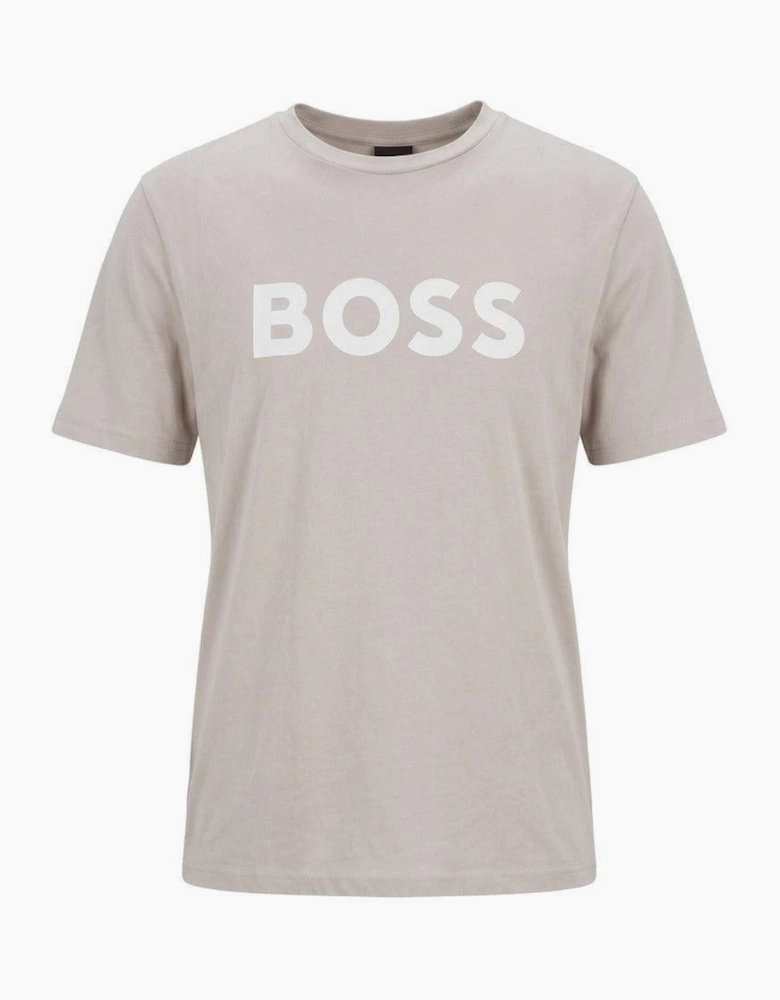 BOSS Thinking Logo T-Shirt Open Grey