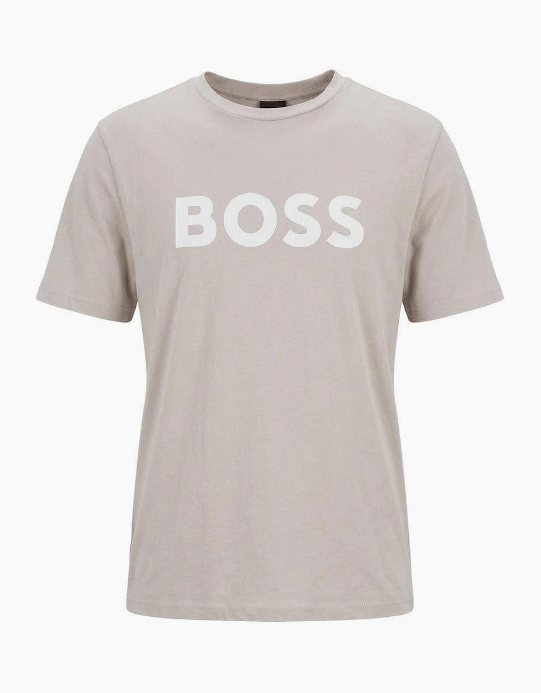 BOSS Thinking Logo T-Shirt Open Grey