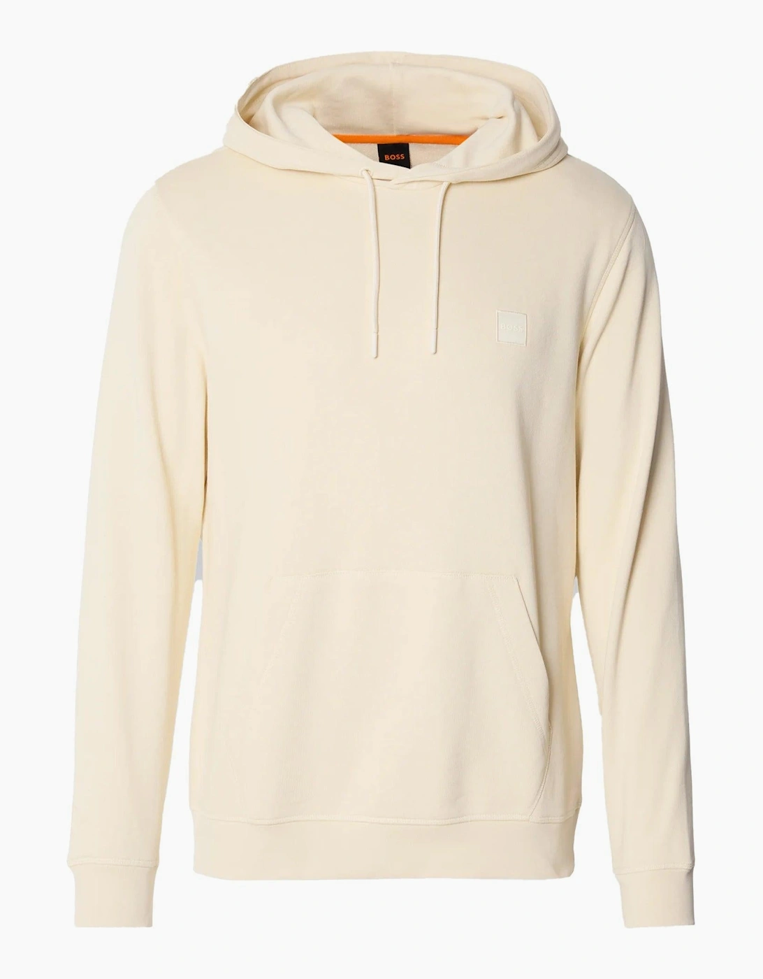 BOSS Wetalk Logo Patch Hoodie Open Yellow