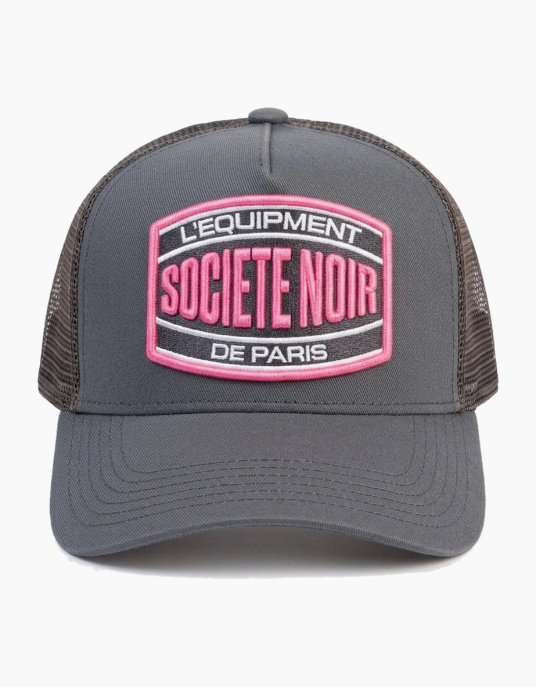 Societe Noir Marais Mesh Trucker Cap Grey/Pink