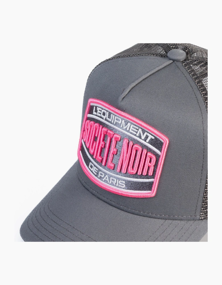 Societe Noir Marais Mesh Trucker Cap Grey/Pink