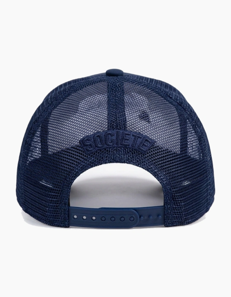Societe Noir La Vitesse Mesh Trucker Cap Navy