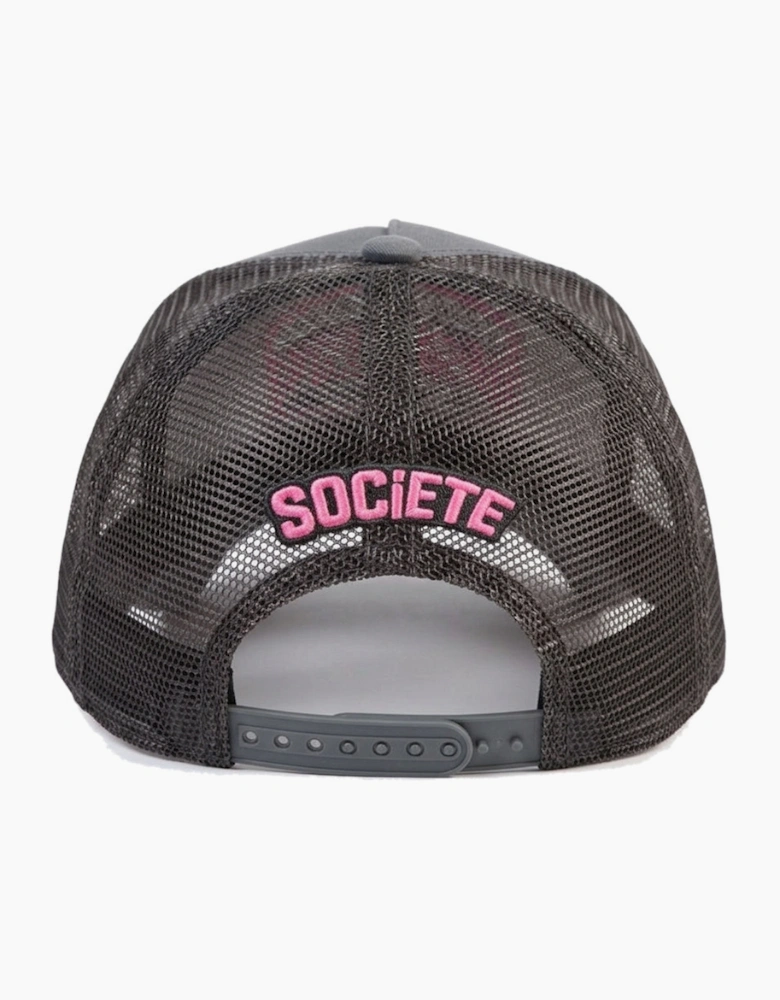 Societe Noir Marais Mesh Trucker Cap Grey/Pink