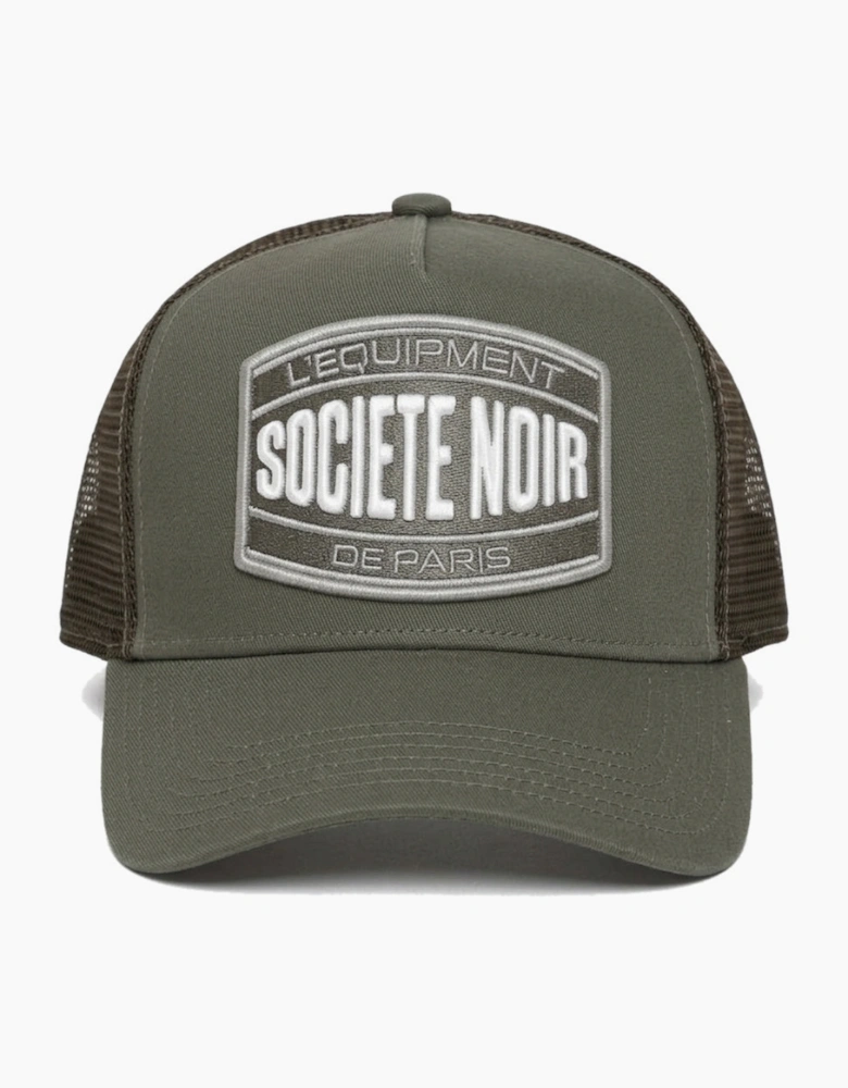 Societe Noir Marais Mesh Trucker Cap Khaki/White
