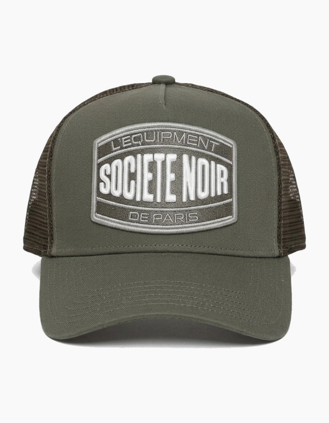 Societe Noir Marais Mesh Trucker Cap Khaki/White